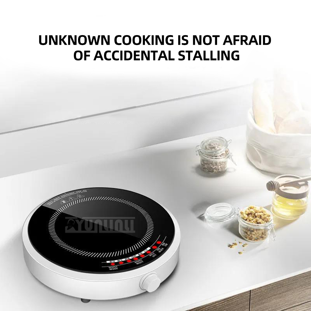 Induction Cooktop Portable - Kompor Induksi Pintar Bulat Rumah Tangga