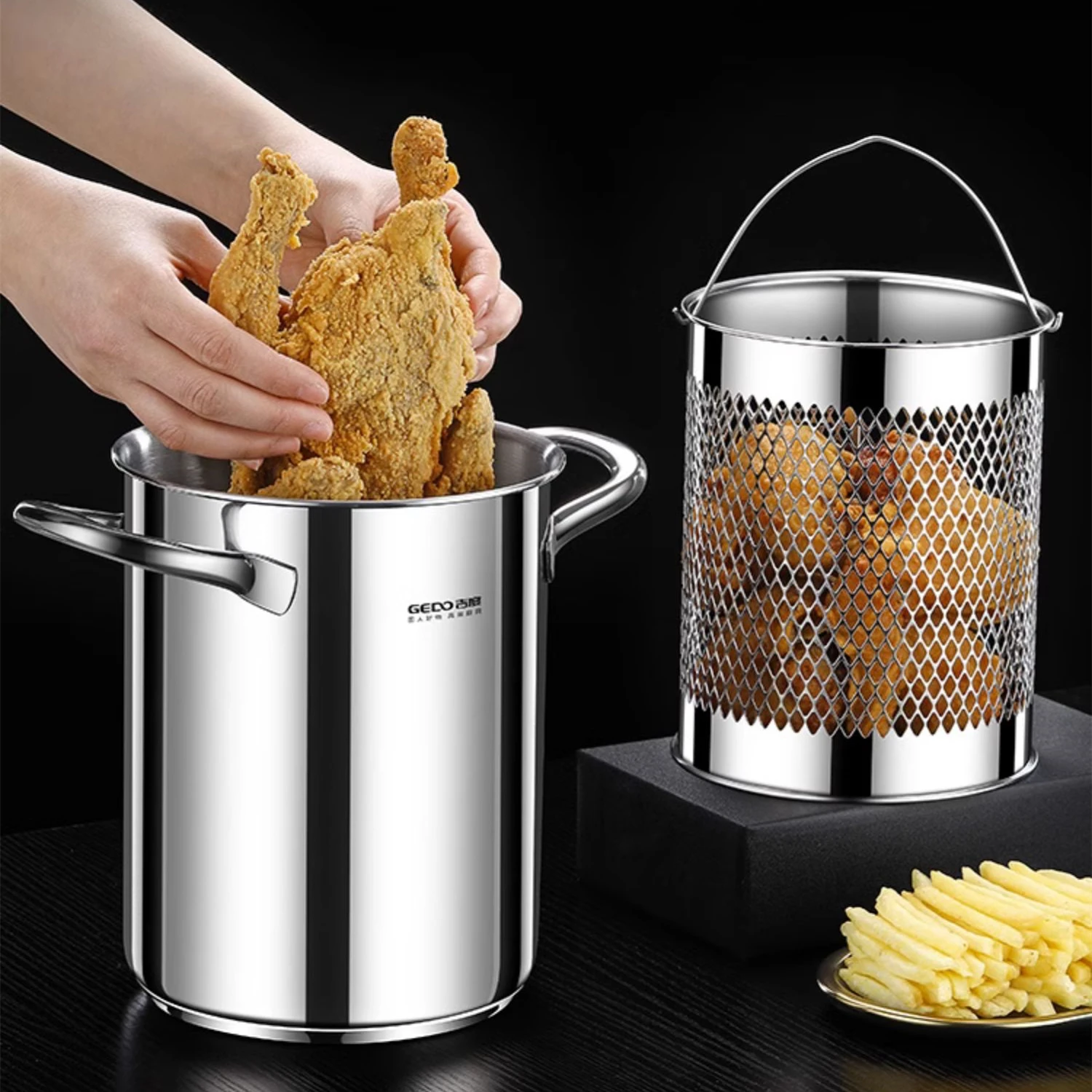 Induction Cooker - Panci Penggorengan Gorengan Kentang Hemat Minyak,