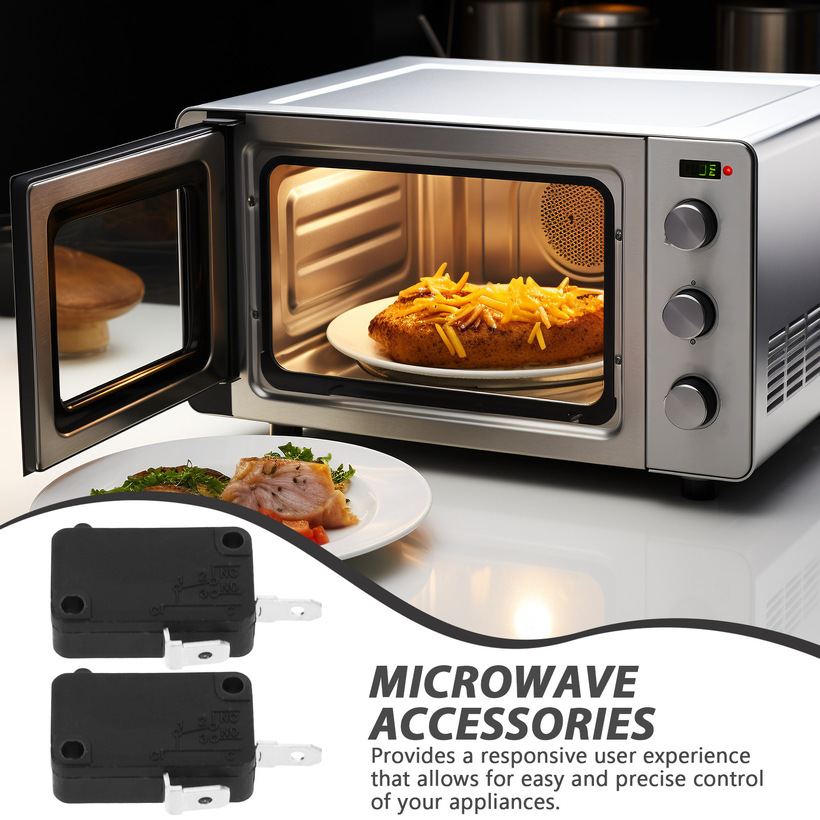 Microwave Oven - 2 buah sakelar mikro, tipe normal