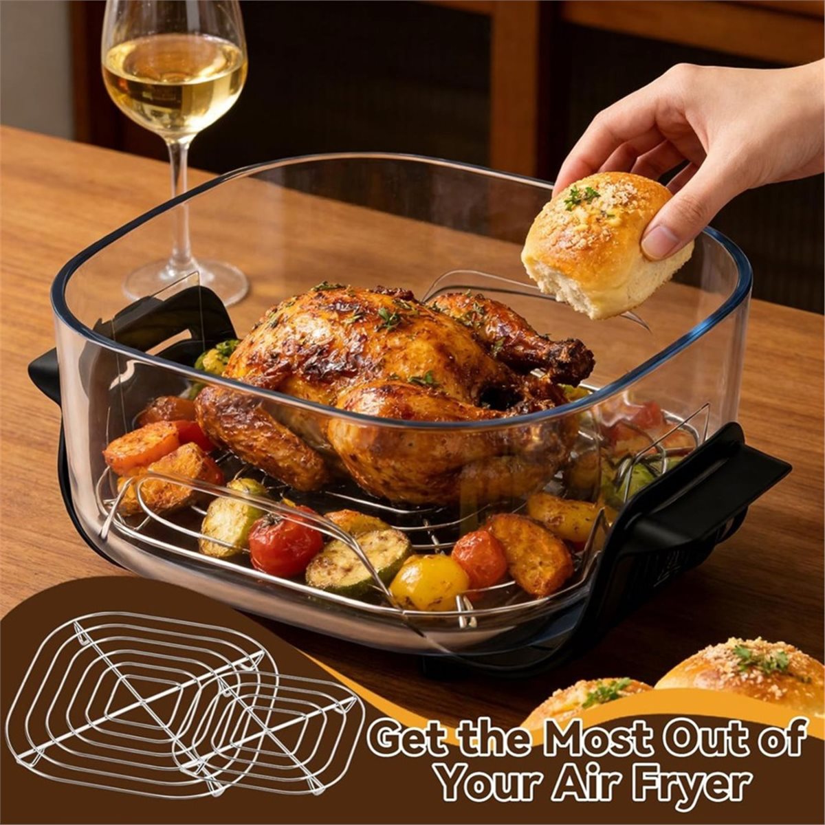 perbarui. 3 Buah Rak Baja Taha - Air Fryer ulasan dan harga
