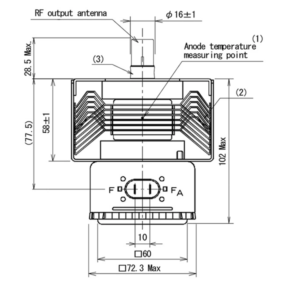 1000W Magnetron Frekuensi Teta - Microwave Oven ulasan dan harga