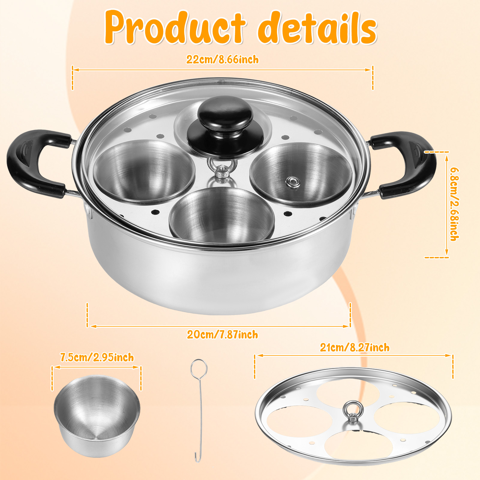 Pemburu Telur Baja Tahan Karat - Induction Cooktop Portable ulasan dan harga