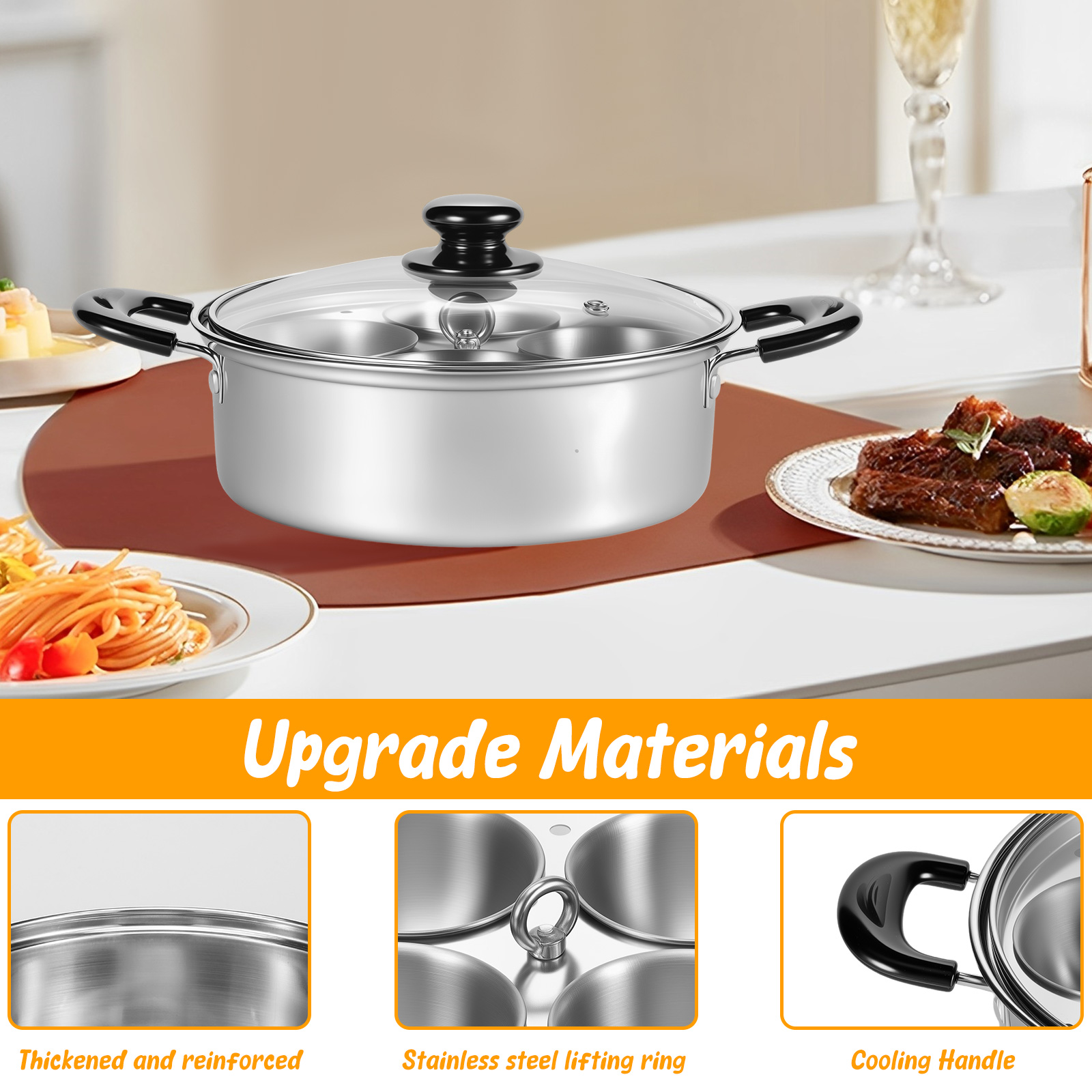 Pemburu Telur Baja Tahan Karat - Induction Cooktop Portable ulasan dan harga